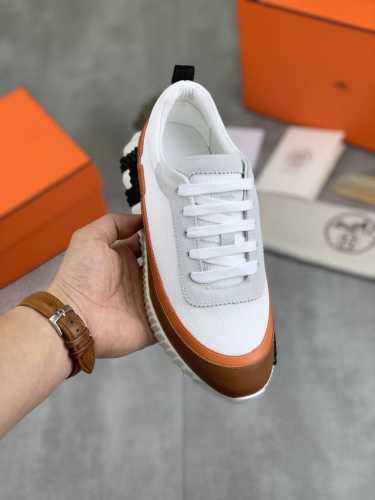 工厂价 实价 顶级版本 原单 Hermes爱马仕情侣款 Drift Sneaker 秋季新款休闲运动鞋 原版购入开发 做货 H家男士经典系列 科技透气面料搭配牛