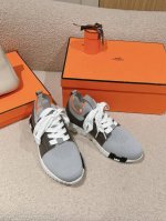 工厂价 爱马仕 Hermes 2024春夏经典情侣款 Flex 休闲系带运动鞋 H家编织bolduc细节厚底拼色一脚蹬毛线袜子跑鞋 材质：进口环保梭织羊毛面料