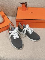 工厂价 爱马仕 Hermes 2024春夏经典情侣款 Flex 休闲系带运动鞋 H家编织bolduc细节厚底拼色一脚蹬毛线袜子跑鞋 材质：进口环保梭织羊毛面料