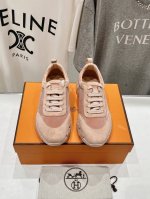高版本出厂 男码+10 情侣款 Hermes 爱马仕h家24Ss新款情侣运动休闲鞋跑步鞋 经典运动风格+英伦拼色设计，经典耐看！原版倒模楦型，极致1:1形体，进