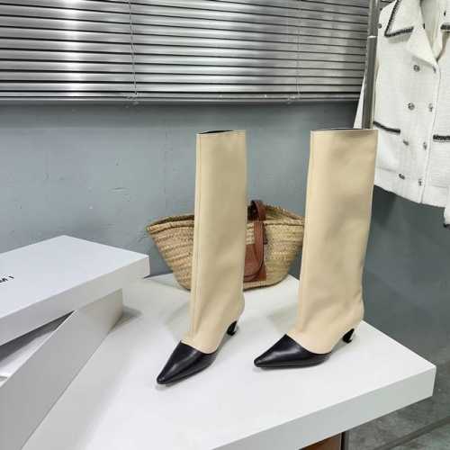 高品质出厂 ！小众潮牌immi Ss秋冬新款绝美拼色小猫跟尖头长靴简约百搭款！小众潮牌immi拼色长靴简单时尚，撞色设计成为亮点潮流感十足，轻松塑造出时髦的少女