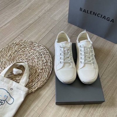 出厂：150 （单鞋） balenciaga 巴黎世家2025顶级专柜 全新Paris休闲帆布鞋 复古做旧风格 以崭新视角演绎“中古风” 专柜同步 明星穿搭 原