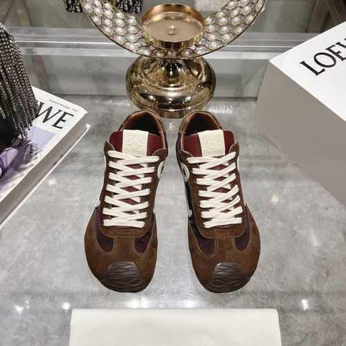 出厂 男款10Loewe 罗意威 2024Ss新款 Ballet Runner 2.0系列情侣款尼龙绒面系带芭蕾鞋阿甘鞋德训鞋休闲运动鞋 顶级版本原版购入开发做