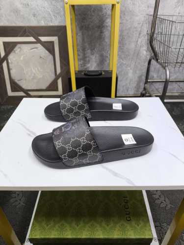 实价 情侣款 GUCCI-古奇 百搭休闲拖鞋，进口原版材质，羊皮内里 高档舒适，原版大底轻盈耐磨！纯手工制作，细节决定品质！37-44 35.36.46.47定