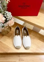 女款 男款 Valentino Garavani 华伦天奴 帆布 新款渔夫鞋 - 铆钉装饰 - 帆布面料 -跟高2Cm - 橡胶大底 - 意大利制造 -35-4