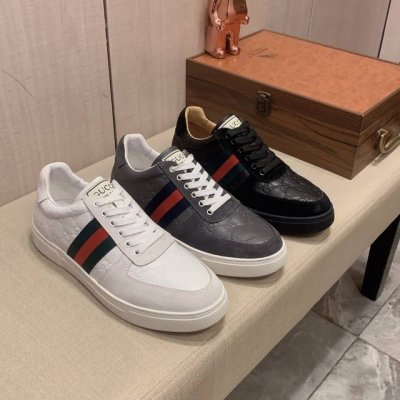 新款: 厂价: 古奇gucci* 最新爆款休闲鞋，顶端品牌奢侈～代购，顶级～质量 鞋面選用进口透气牛皮搭配材质透气羊皮里 精细做工 原版个性时尚柔软橡膠耐磨防滑
