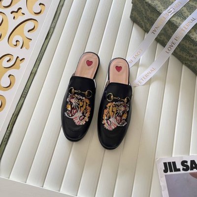 橙子出厂价 GUCCI 古驰春夏新款 经典马衔扣包头半拖 穆勒鞋 平底鞋码数：35-43