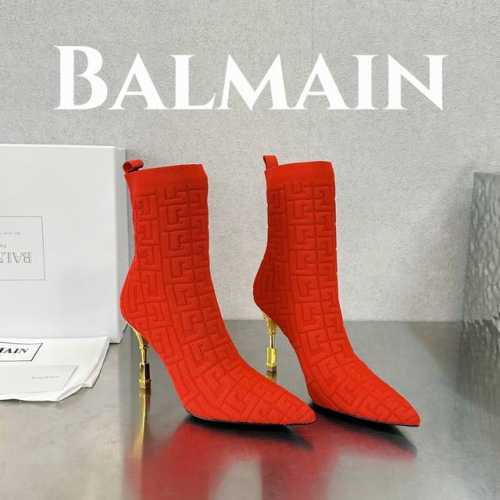 出厂价 Balmain 巴尔曼 独家首发 巴尔曼 最新款提花铁塔跟袜子短靴 重工打造，法国代购原版回来，历经数月全部私模打造，确保所有用料、材质、制作工艺与原版