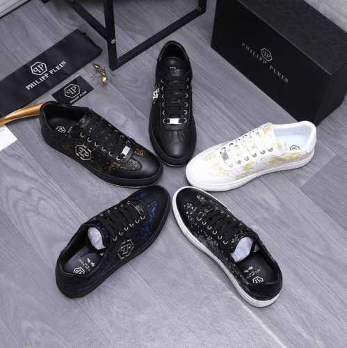 商品商标：Philipp Plein 菲利普-普莱茵 休闲鞋 正码码数: 38-44 45订做不退換 商品材料：精选 驼鸟纹牛皮拼接鞋面 羊皮内里 橡胶大底