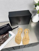 高品质出厂真皮大底 橡胶大底 平底小众潮牌网红款 Jil sander 2025吉尔 桑达早春凉鞋系列！春夏最新爆款时髦平底方头带子凉鞋这款真的绝了 时髦到飞起