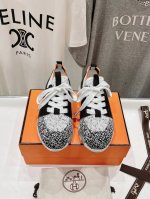 高版本出厂 男码+10 情侣款 Hermes 爱马仕h家24Ss新款情侣运动休闲鞋跑步鞋 经典运动风格+英伦拼色设计，经典耐看！原版倒模楦型，极致1:1形体，进