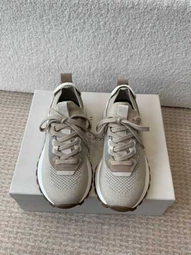 Brunello Cucinelli 25Ss最新 Bc 系带 休闲鞋 阿甘鞋 鞋面进口飞织面 内里进口羊毛 羊皮里 0.5Mm圆形冲孔设计 透气不闷脚 独家开