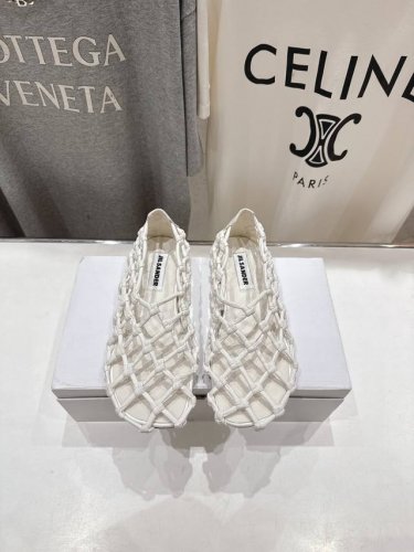 高版本出厂 Jil Sander 吉尔桑达 25Ss最新编织皮网凉鞋 Jennie演唱会穿着用款 订购火爆超级Jue闭眼入都是不会后悔 搭配还是可咸可甜 Zp订