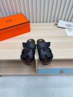 Hermes 爱马仕顶级版本厚底木纹印刷工艺！上新Herme* H家chypre二舅鞋H型魔术贴厚底凉鞋拖鞋 ZP购入，顶级原单品质，市面最高版本，出厂价批 鞋