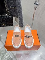 代购级 情侣款 男10 Hermes 爱马仕 H家 Game Kelly扣厚底乐福鞋 小牛皮乐福鞋风格免系带休闲运动鞋，搭配功能性镀钯Kelly鞋扣。 原版定制