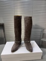 Isabelmarant24秋冬新款复古长靴 高筒靴，慵懒法欧风，飒爆了 自然舒适洒脱时髦精最爱对版进口高丝光牛反绒面料，水染牛里，意大利进口真皮大底，码数35