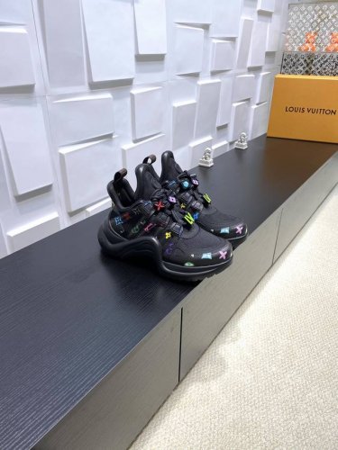 顶级版本： Louis Vuitton 村上隆联名款 LV驴牌L家Archlight经典 老爹鞋 DIY装饰 动物图案 拱桥 运动鞋 太空鞋原版购入开发 做货