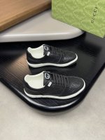 Gucci 古驰-高端品质 原单休闲运动鞋-鞋面：纳帕小牛皮、空压品牌图腾、鞋舌丝印品牌图腾-内里：水染牛皮-大底：超轻tpr 橡胶；双色成型大底-超高品控 做
