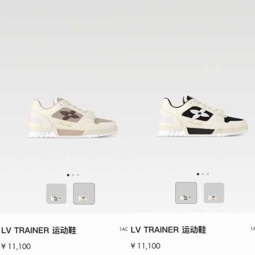 L家新品 Trainer 魔术贴系列运动鞋 官方售价 Rmb 41,100 本款l*V Trainer 运动鞋以正绒面和粒面牛皮革重绎virg*L Abloh