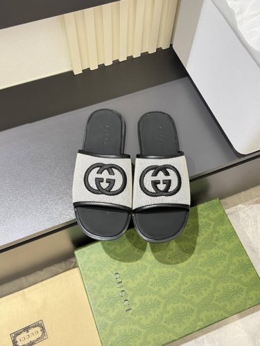 G家 Size:38-45 GUCC* 古奇 原单品质 2025Gucc* 古.奇 夏季新款 双G 老花 夹脚 一字拖 交叉凉鞋 厚底 拖鞋 沙滩鞋原版购入开发