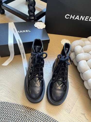 Chanel 24B秋冬系列短靴 顶级版本！抢先发售 鞋面牛皮 绒 内里羊皮 原版大底 码数:35-39 其他码数定做