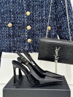 厂价 Saint Lauren*YSL圣罗兰 23ss新品走秀高跟尖头凉鞋鞋面采用小牛漆皮内里踮脚混种羊皮意大利进口真皮大底跟高：10cmSize：35-39