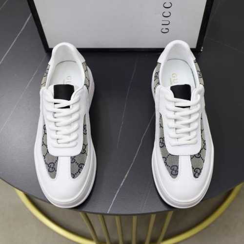 出厂价： 品牌：古奇GUCCI标准码：38-44 45订做 等级：官网同款 材料：原版皮料拼接 舒适羊皮内里 轻便耐磨大底款式类别：男士时尚休闲鞋 运动鞋 尊贵