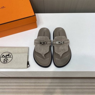 出厂价 男+10 Hermes 2024新款夹脚皮拖情侣款全系列 升级顶级版本.最全颜色 二舅拖hermes麂皮.牛皮2种材质选择 夏天的第一双鞋一定就是可爱的