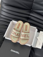 皮 布 Chanel 25K新款字母拖鞋羊皮鞋面 内里羊皮 原版大底Size:35-39 其他码数定做