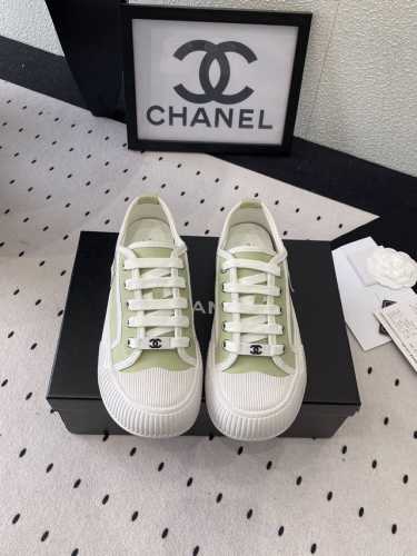 Chanel新款夏季帆布鞋 复古与时尚融合 设计风格独特 简约时尚活力 进口高密度帆布鞋面 羊皮垫脚 进口橡胶开模大底 Size: 35-39 40 41订做