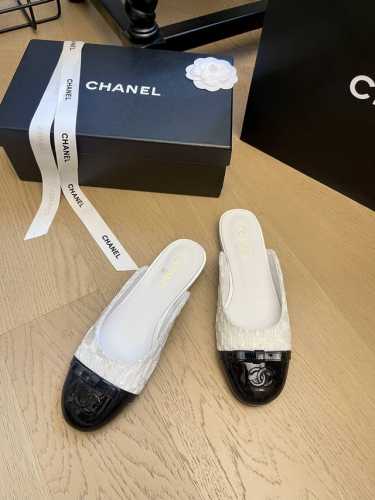 Chanel 24A蝴蝶结半拖 一脚蹬系列 鞋面：牛皮 内里：羊皮 大底：真皮大底 码数:35-40 40定制不退换