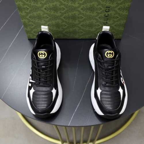 出厂价：品牌：古奇gucci标准码：38-44 45订做等级：官网同款材料：原版面料 舒适羊皮内里 增高轻便耐磨柔软大底款式类别：男士时尚休闲鞋 跑步 运动鞋