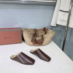 高品质出厂330！顶级品质！Loro Piana 乐悠翩雅 25春夏简易包头平底拖鞋！————————— lp是意大利顶级奢侈品牌 低调奢华 设计都是一贯纯色系