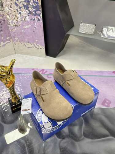 工厂价： Birkenstock London 勃肯 升级全软木颗粒脚床 轻松拿捏松弛感的秘籍 勃肯鞋舒适自在四季可穿风格百搭高级中性风“丑萌丑萌”博肯全鞋 皮