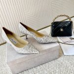 Jimmy choo周仰杰 jc经典款 珍珠烫钻尖头细跟高跟单鞋，婚鞋必备跟高:6.5cm 8.5cm正码:35-39订做34.40.41无退换