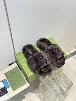 Gucci 最新24Ss印花羊毛拖鞋 欧洲进口a级羊毛 与原版一致满鞋全部采用纯羊毛 鞋面和垫脚logo采用混种羊皮， 大底与原版一样的tpu材质底片耐磨防滑