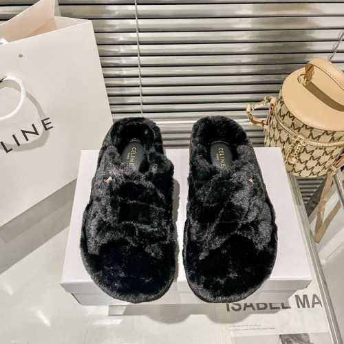 出厂： Celine 赛琳 顶级专柜 秋冬新款 官网上新 独家首发 Celine 赛琳 凯旋门毛毛拖 赛琳毛拖 凯旋门毛拖 赛琳 Celine 太古里街拍热款
