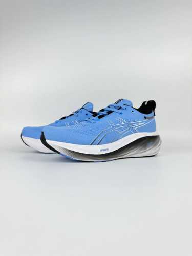 现货订单 外单有量有价 公司级 Asics 亚瑟士gel-Nimbus 26 运动跑鞋 鞋面采用双层提花网面设计，提高包裹性和透气性，后跟搭载稳定系统科技t-G