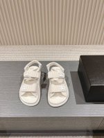 凉鞋 ，拖鞋 真皮底30 Chanel香奈儿2024蝴蝶结沙滩鞋 顶级高端品质 完美细节！ 鞋面：定制面料 内里：定制羊皮 垫脚：定制羊皮 大底：原版开模大底