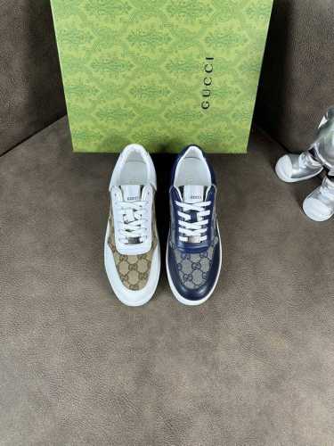 工厂价 Gucci 古奇 最 2024新款精心打造，引爆全场！不断创新的国际品牌 此款男士四季运动休闲鞋，原版版本，鞋面采用全皮面料 ，皮垫脚真爆超轻防滑大底，