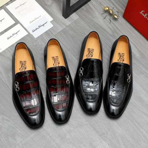 商品商标：Ferragamo 菲拉格慕 正装套脚鞋正码码数: 38-44 45定做不退換商品材料：精选 石头纹牛皮鞋面 牛皮内里 原版大底