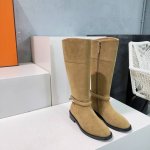 高品质出厂长靴牛反绒 ！皮面 ！顶级品质 Hermes爱马仕24Ss秋冬 H家新款kelly扣短靴长靴骑士靴军靴系列！ 原版1:1顶级复刻！炒鸡好看 帅气的一款