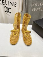 高版本出厂 独家新品 Alaia 阿莱亚24Ss 走秀款平底网面靴 最近超火的一款平底鞋 章小蕙同款 甜酷芭蕾风 人气超高的一款芭蕾舞鞋，浪漫又迷人 舒适百搭配