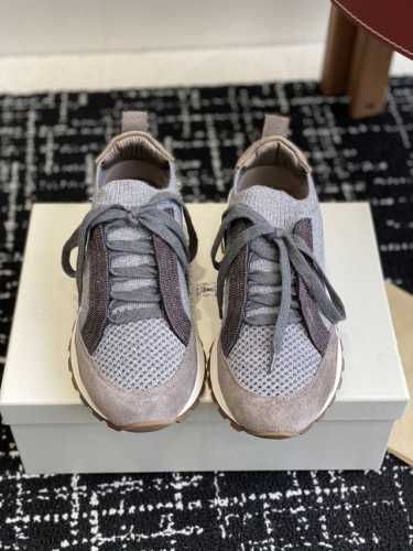 代购级 Brunello Cucinelli 25ss最新 Bc 系带 休闲鞋 阿甘鞋鞋面进口麂皮 进口牛皮 内里进口羊毛 羊皮里 0.5mm圆形冲孔设计 透气