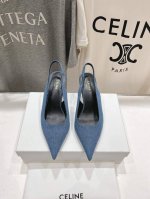高版本出厂 CELINE 赛琳2025ss夏季新品简易尖头高跟凉鞋～复古简约又时尚 上脚舒适.百搭.显瘦，超有气质～百搭日常着用都是一绝的单品！小平跟轻松无压力
