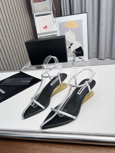 高品质出厂 水晶跟小众潮牌网红款 Jil sander 2024吉尔 桑达早春凉鞋系列！春夏最新爆款时髦水晶跟坡跟尖头带子凉鞋这款真的绝了 时髦到飞起想不到有任