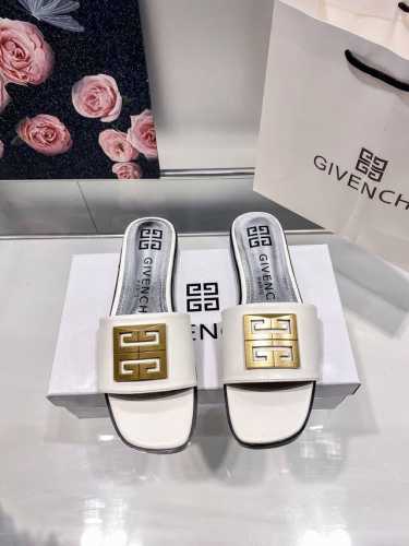 橙子出厂价P Givenchy 纪梵希 春夏新款 金属扣方头平底拖鞋 一字拖 休闲凉拖 码数：35-42