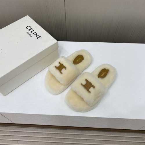 出厂价 Celine 塞琳 2024 秋冬新品羊毛拖鞋 这一季的赛琳又让我重新爱了它一次！ 这季节美鞋太多这款毛拖 真的是让我无法自拔真太可爱了～ 毛茸茸的羊毛