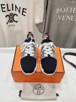 高版本出厂 男码+10 情侣款 Hermes 爱马仕h家24Ss新款情侣运动休闲鞋跑步鞋 经典运动风格+英伦拼色设计，经典耐看！原版倒模楦型，极致1:1形体，进