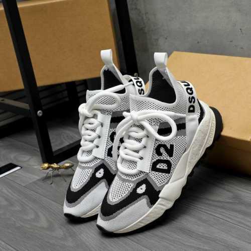 商品商标：Dsquared2 休闲鞋正码码数: 38－46商品材料：精选原版织布鞋面 牛皮鞋墊 原版大底